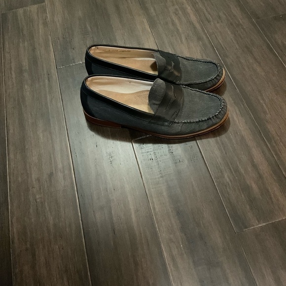 Weejuns G.H. Bass & Co. Loafers Slip On Gray Canvas Leather Accents Size… - Picture 4 of 8
